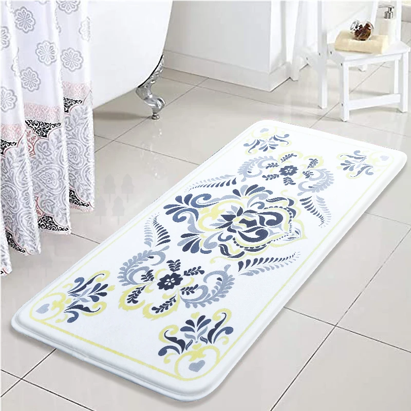 Hobo Print Non Slip Absorbent memory Foam Bathmats Doormats Super Cozy Flannel Bathroom Rug Carpet