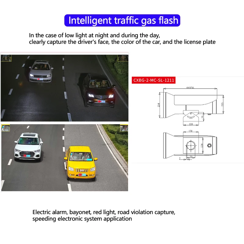 Intelligent Traffic LED Fill Light Strobe Multi-Functional Eco-Friendly Supplement for Road IP65 Aluminum Body Road Application