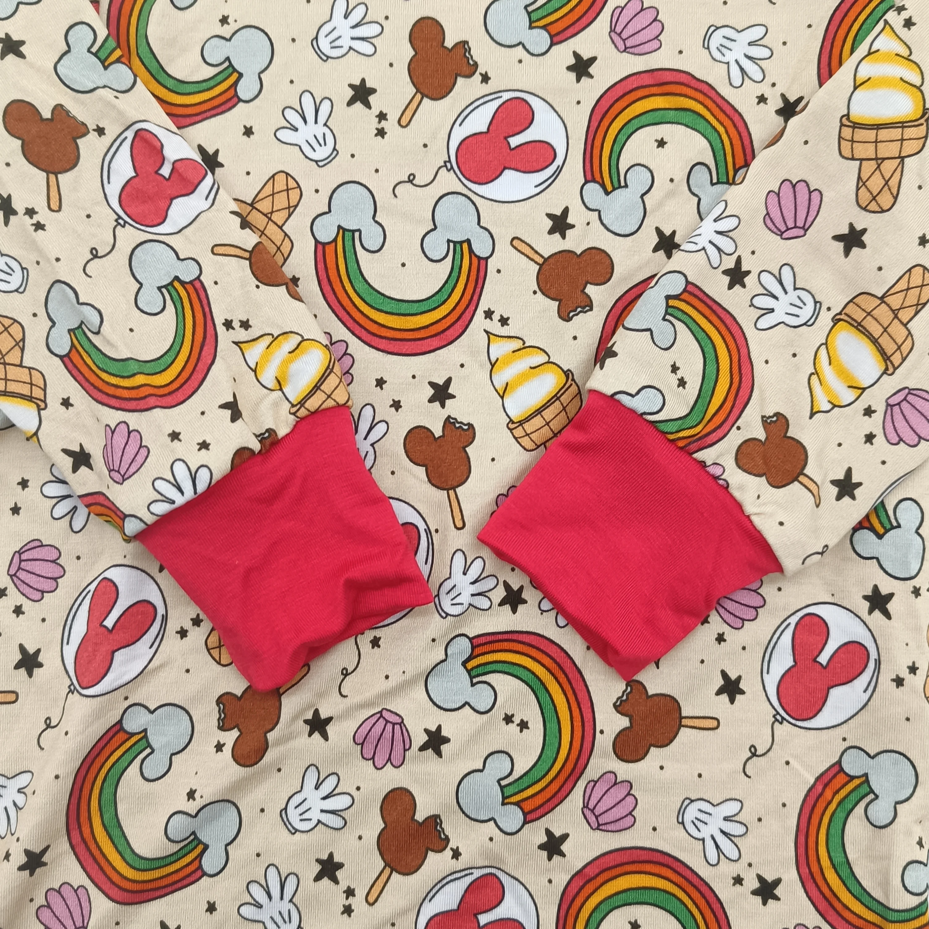 Breathable Comfortable Bamboo  baby fruit pattern long sleeve Baby children clothing 2pcs sets