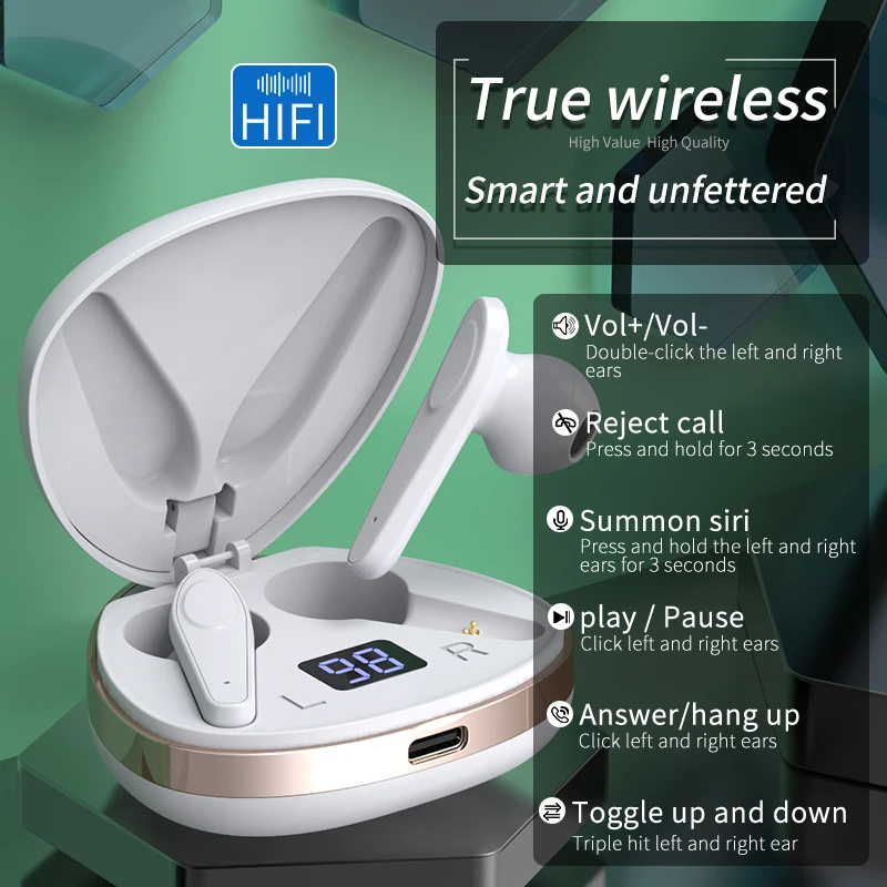 Hot Sale Smart Watch 2 In 1 Wireless Earbuds With Power Bank Earphone Gaming Headsets