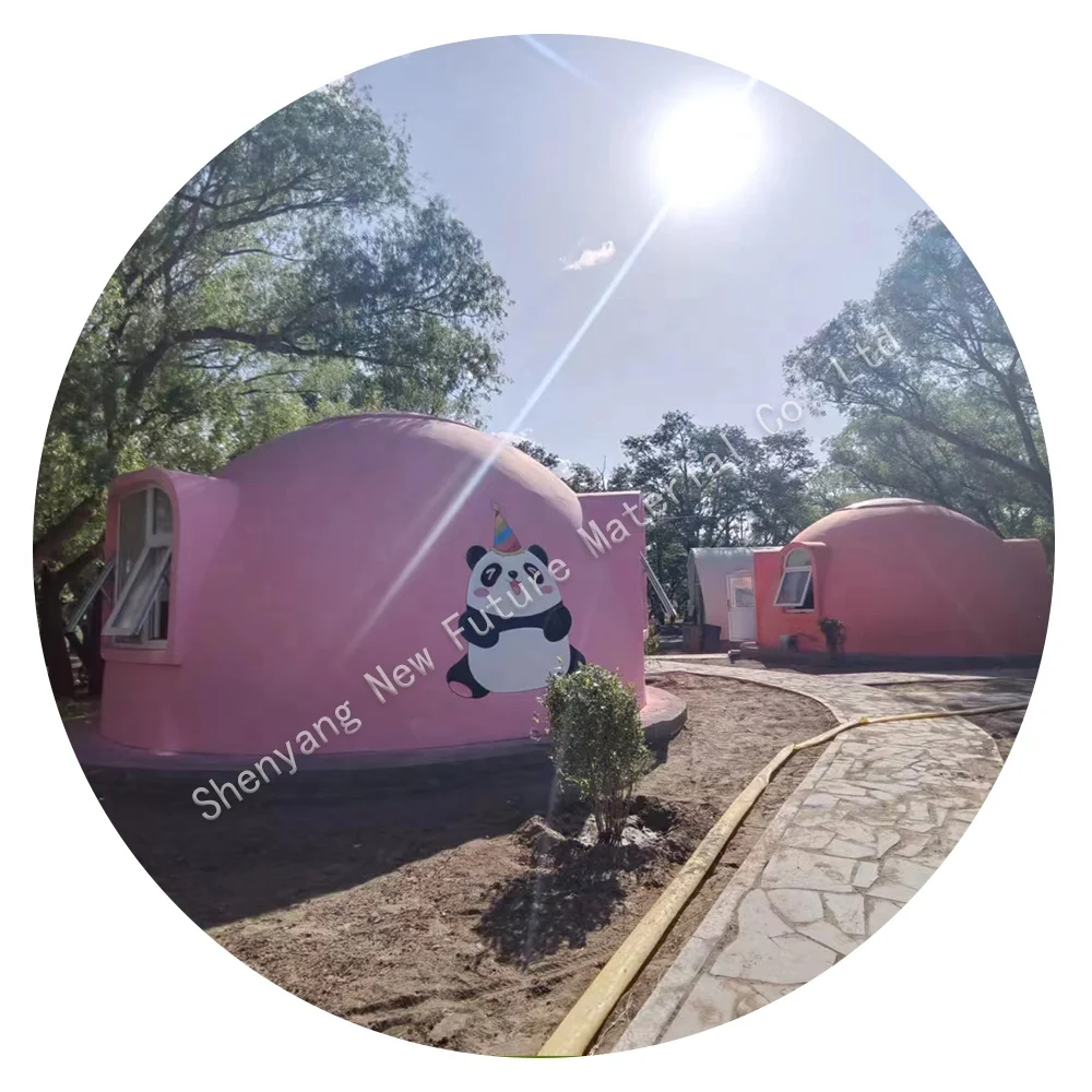 Mobile portable prefab EPS house round  homes garden house with Multi-window style