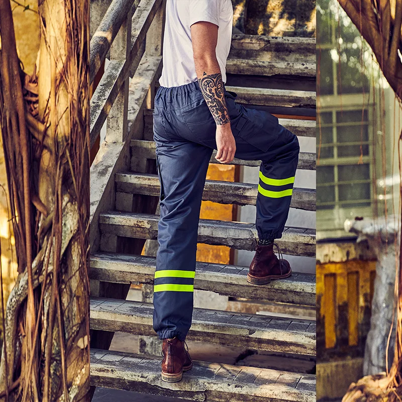 Factory supply mechanic workwear work wear cargo FR safety fire resistant work pants for men