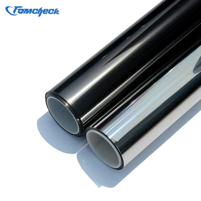 Изготовление размеров под заказ один из способов видения Серебро Хром Зеркало оконная Тонировка автомобиля дома Коммерческая пленка 2 слоя для конфиденциальности