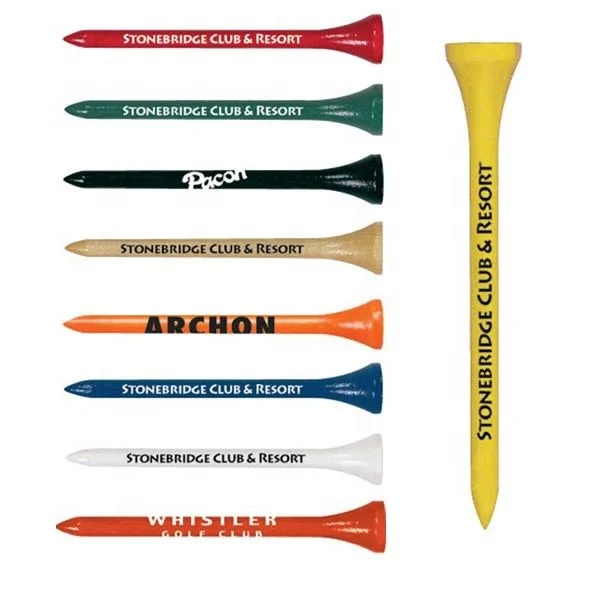 Лидер продаж, цветные деревянные футболки для гольфа с напечатанным Amazon логотипом на заказ, профессиональные небьющиеся многоцветные размеры по самой низкой цене