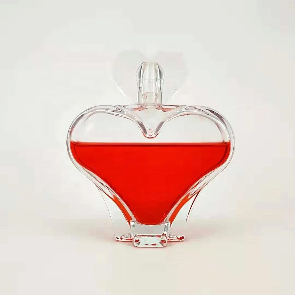 Флаконы с ароматизатором 100 мл/стеклянная бутылка в форме сердца/флакон для духов