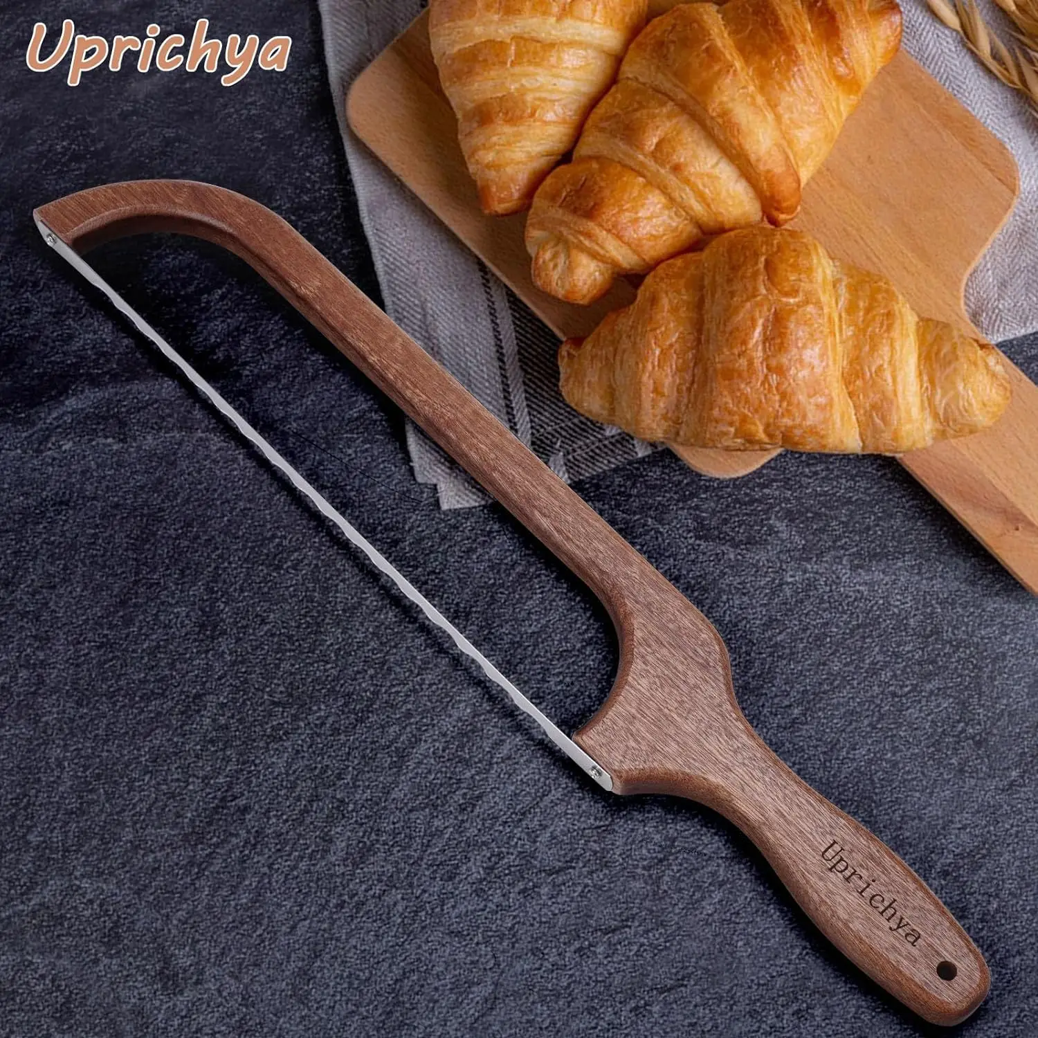 Wooden Bread Bow Knife, Sourdough Bread knife Cutter for Homemade Bread Baguettes Sandwich