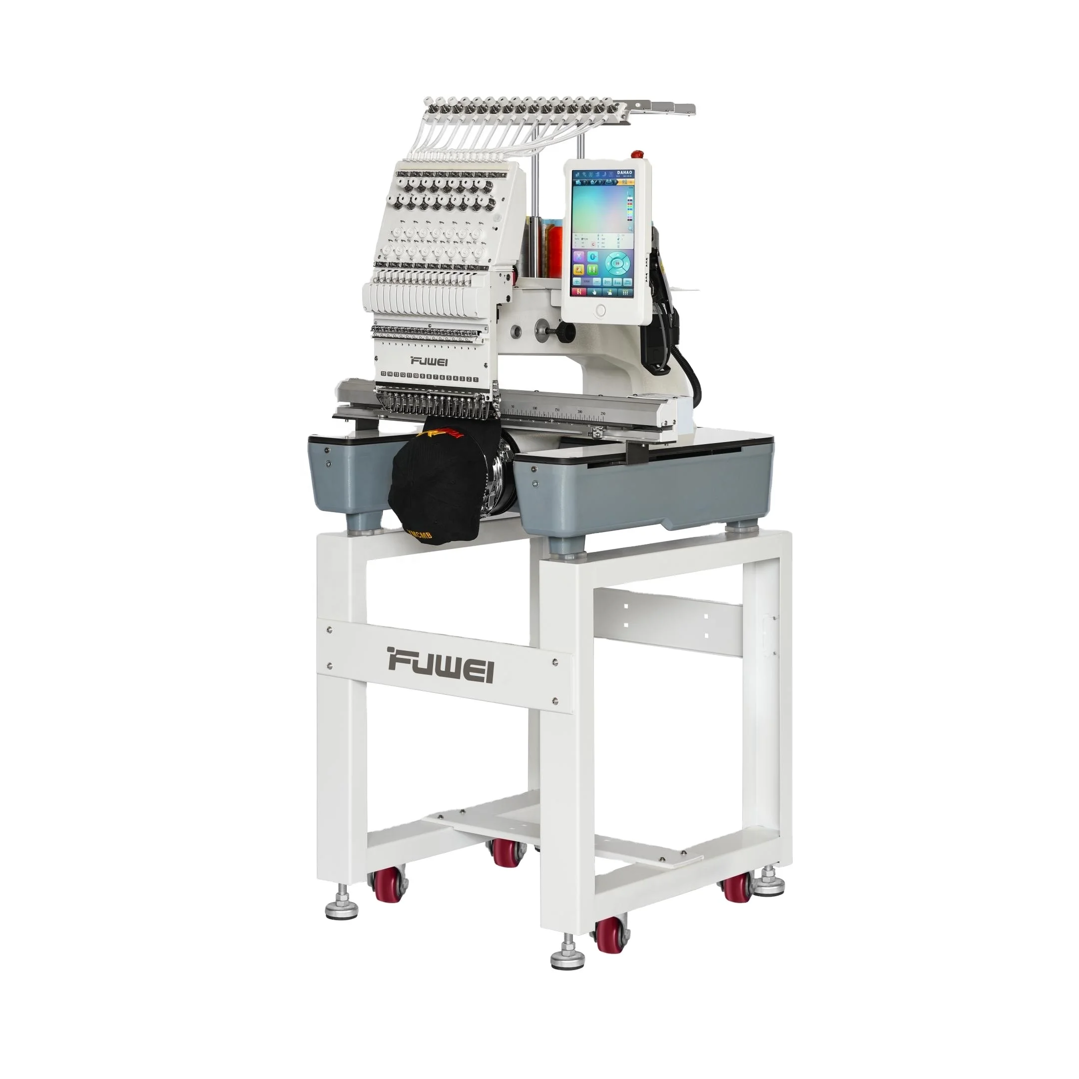fuwei Newest single head computerized embroidery shoe machine with cap device with cheap price