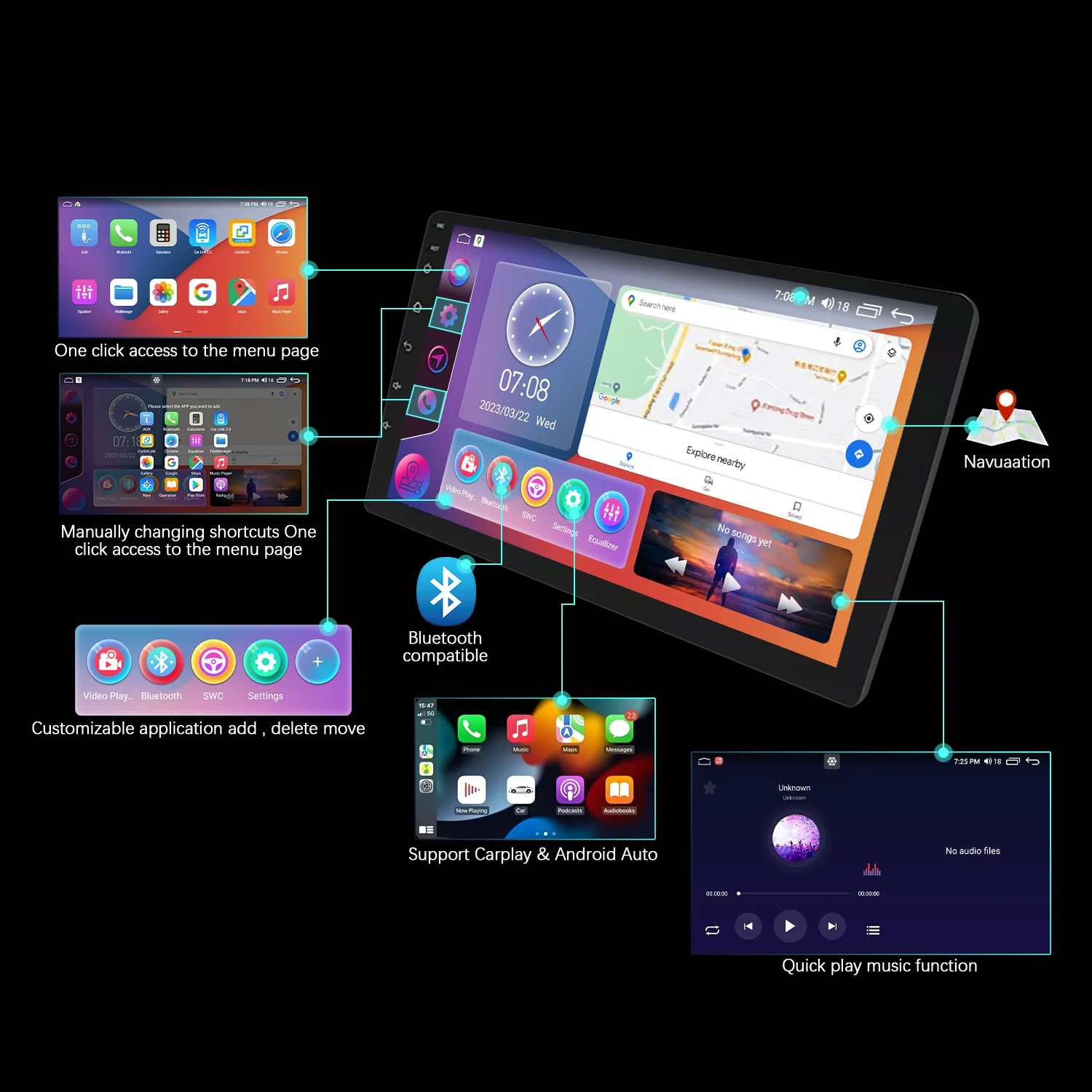 Quad-Core Navigation Stereo Android Audio Car Auto Multimedia for Toyota Aqua 2011 - 2017 (LHD)