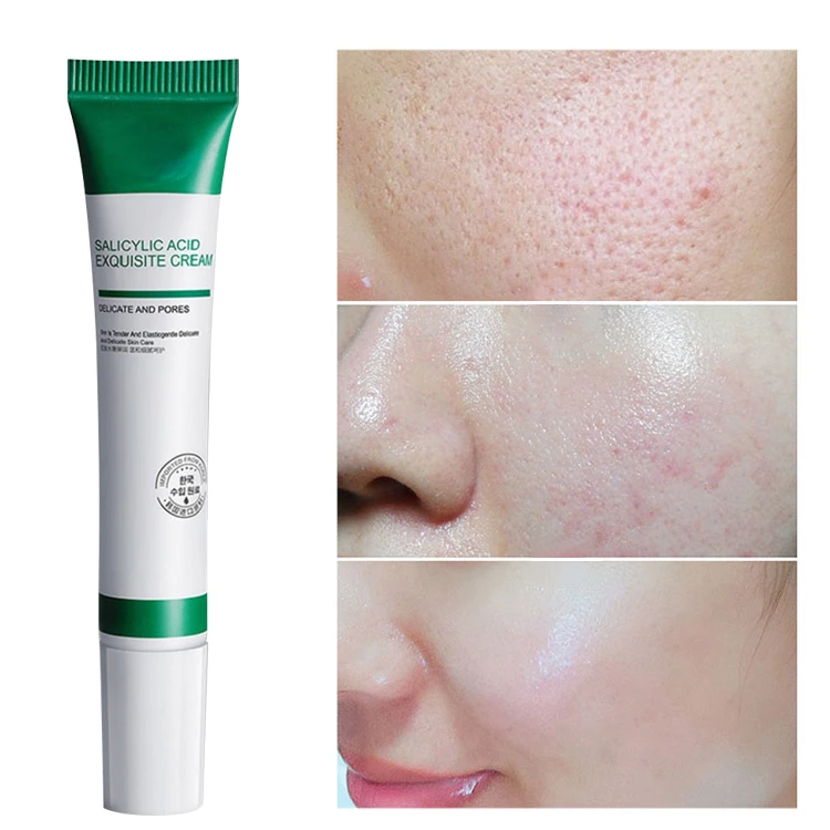 Organic Herbal Cruelty-Free Pores Refining Cream Improve Acnes Blackheads Oil Control Salicylic Acid Shrink Pore Face Care Cream