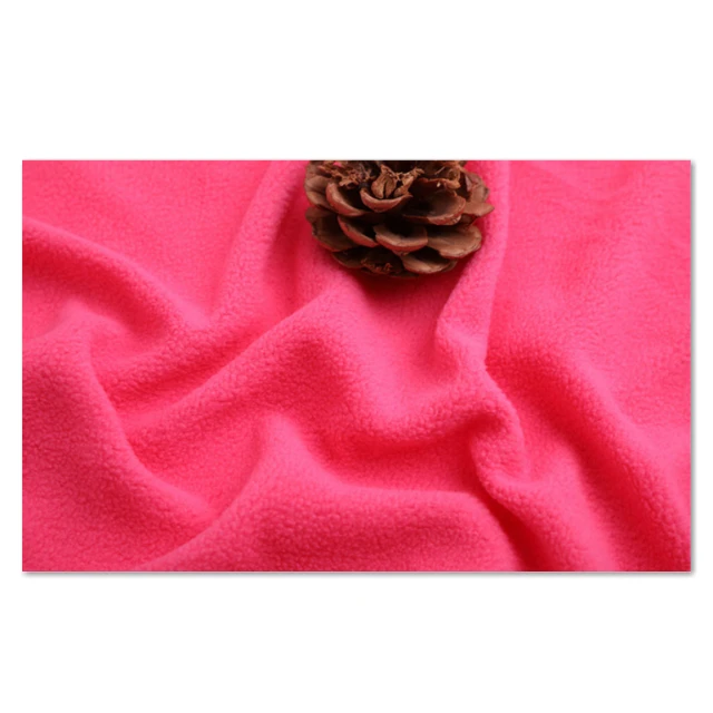 wholesale 100% polyester 100D/144F polar fleece one side brush one side anti-pilling for hoodie coat garment