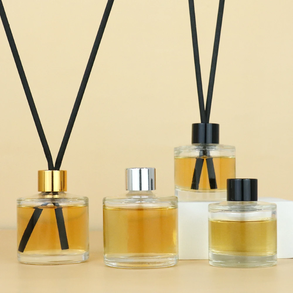 Wholesale Aroma Perfume Reed Diffuser Aromatherapy Bottles 30ml 50ml 100ml Empty Glass Reed Diffuser Bottle