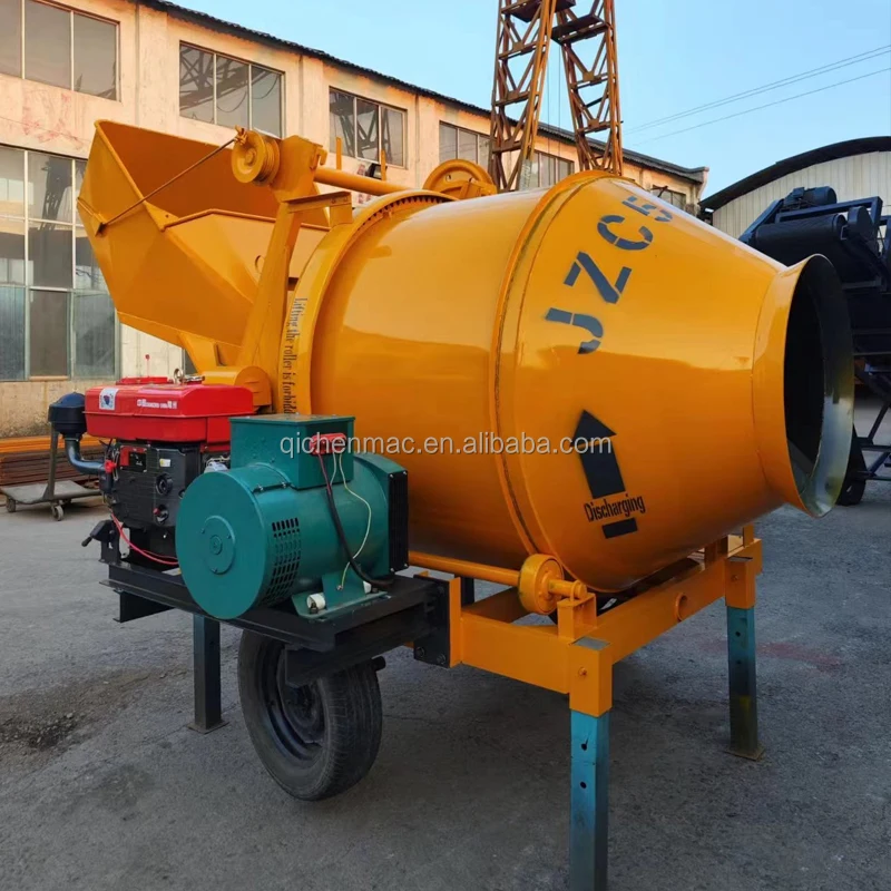 JZC350-DHL 350L 2 Bags Cement Lifting Diesel Self Loading Mortar Beton Cement Concrete Mixer Machine With Ladder Betonniere 350L