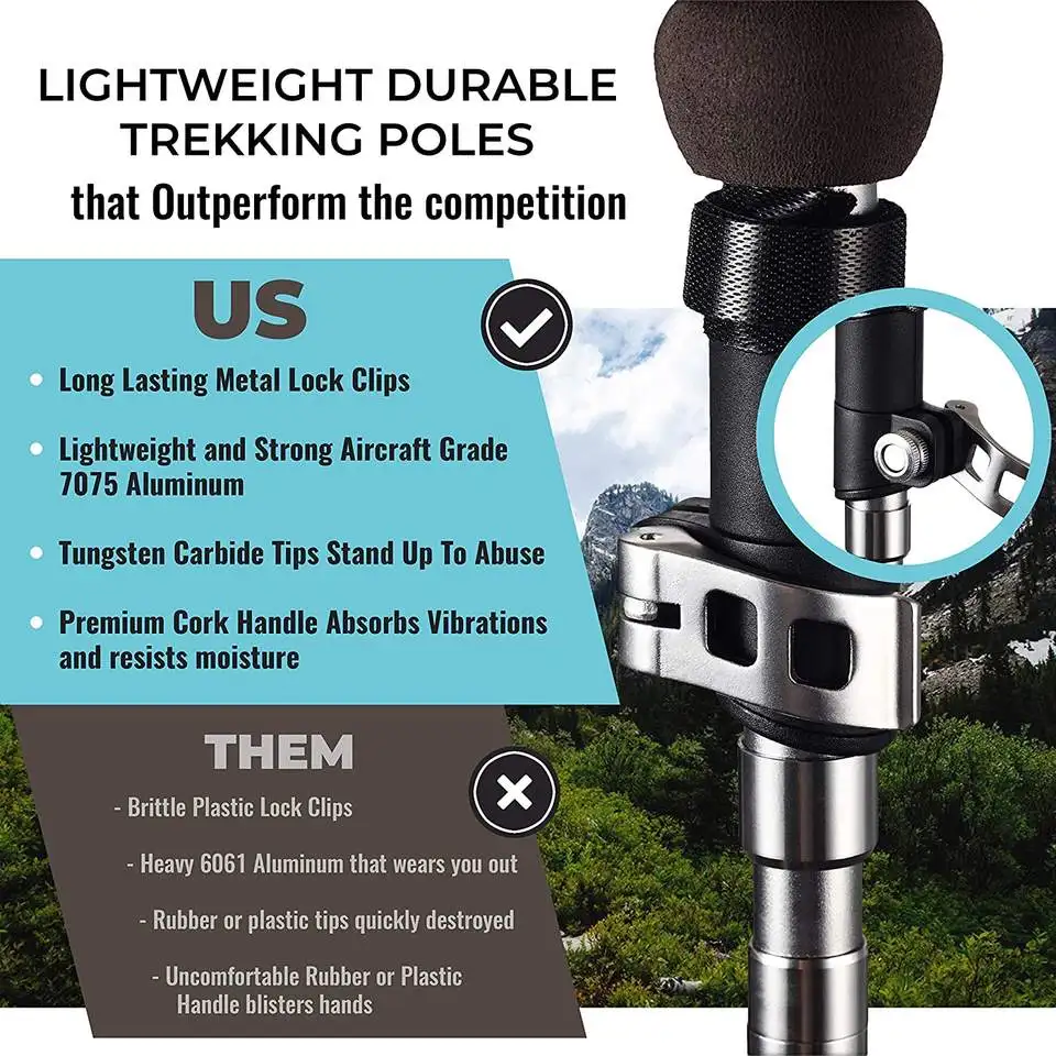 Outdoor adjustable aluminum canopy metal pole sunshade tent pole four telescopic aluminum camping poles