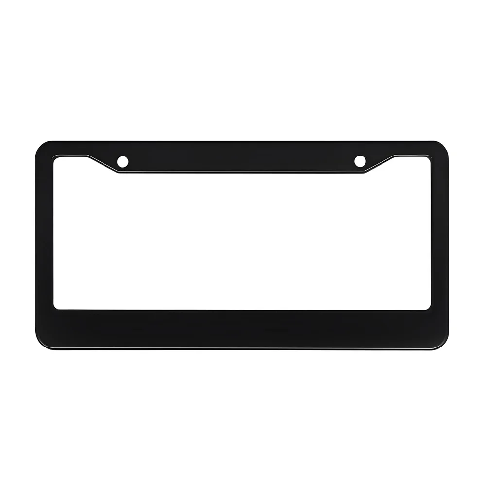 Custom Colors Sizes And Logo Easy To Install Matte Aluminum Car Plate Frame With Nuts For Us Vehicles License Plate Frame
