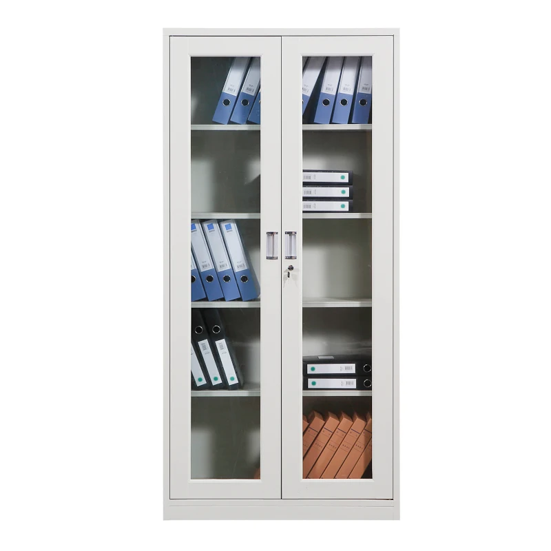Wholesale foldable 2 glass sliding door metal file storage cabinet