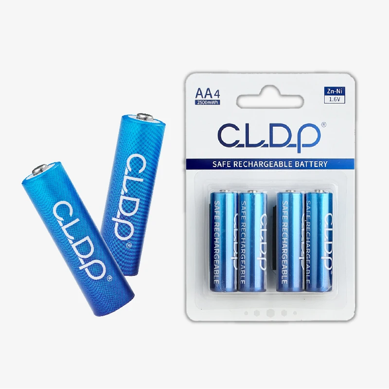 logo custom factory price ni-zn 1.6v aa rechargeable battery 1.5v double a batteries with blister pack