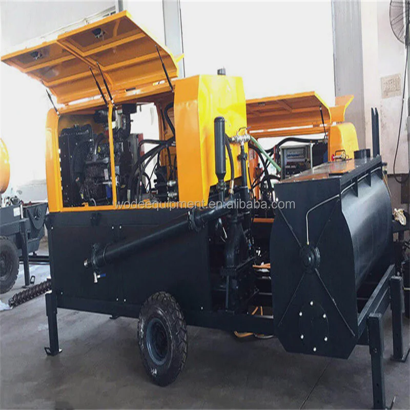 Дизельный двигатель HWF20 20 м3/ч легкий бетонный завод