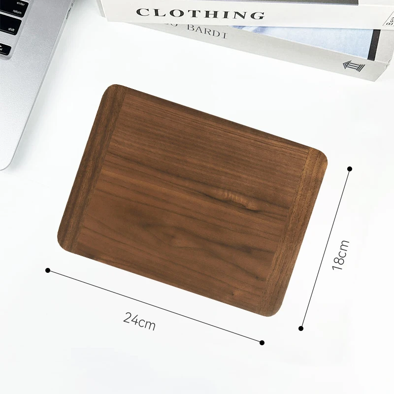 Joypro Wooden Office Desk Mat Waterproof Hard Wood Smooth Gaming Mouse Pads Non-Slip Walnut Computer Mouse Pad for Working Study