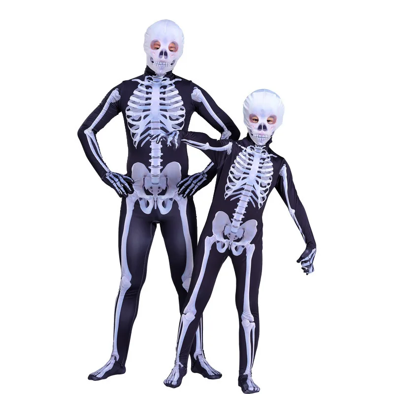 Halloween Scary Costumes With Join Hands Skull Skeleton Monster Demon Ghost Clothes For Adult Kids