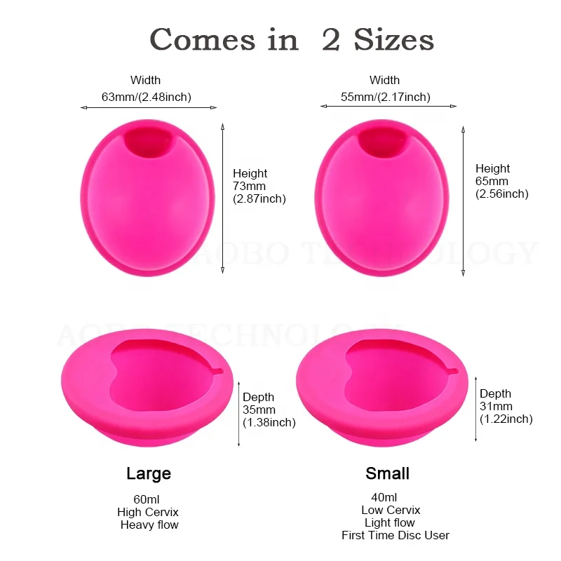 Soft Medical Grade Silicone Custom Branded Menstrual Disc With Removal Tab Reusable Menstrual Disc