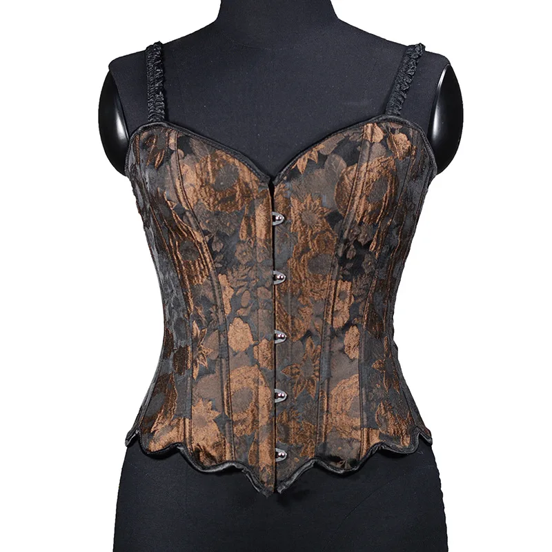 Plus Size French Corset Top Jacquard Bustiers Corsets for Women