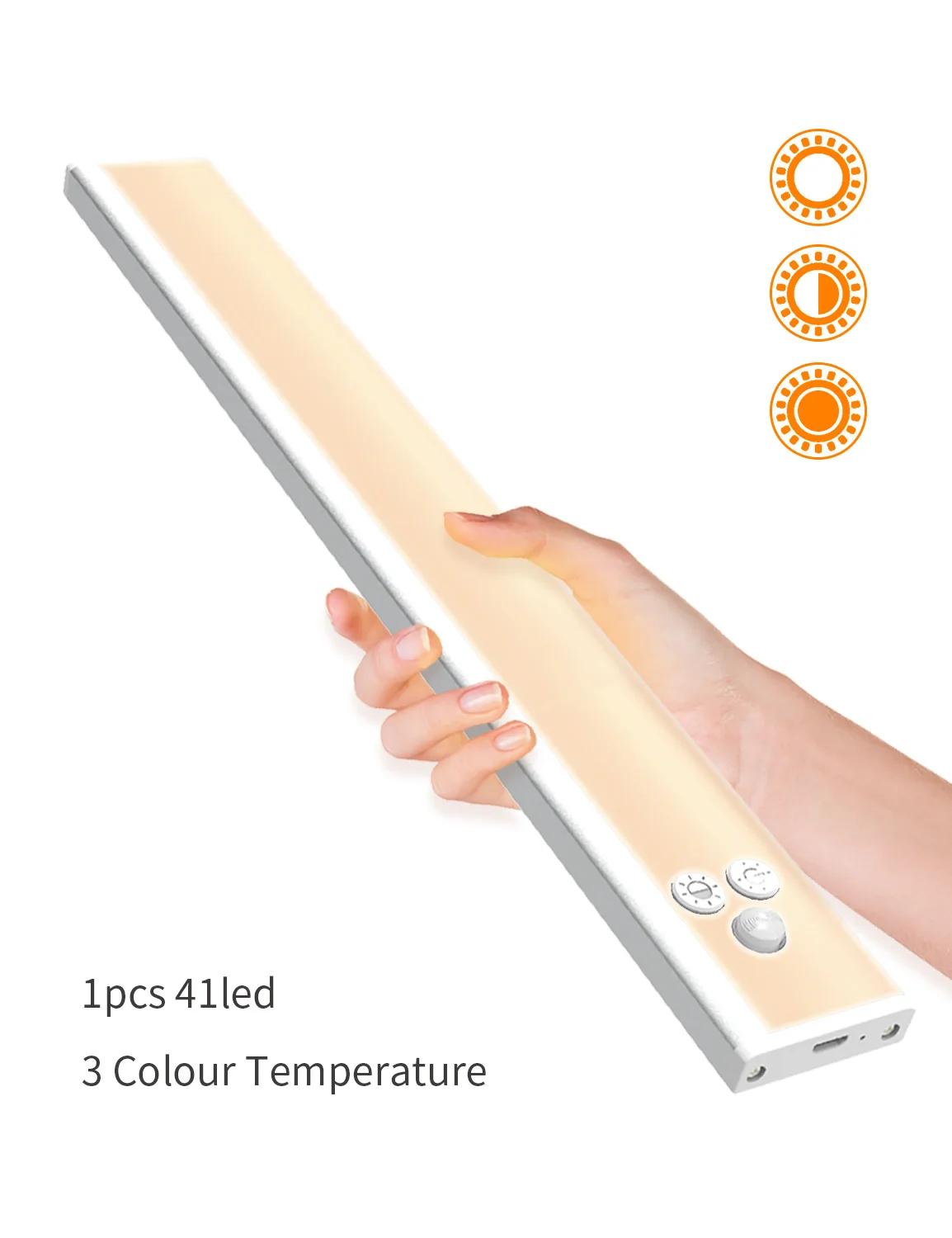 3 Color Temperature InFrared Indoor Motion Sensor Light USB RE-Chargable LED Cabinet Lamp