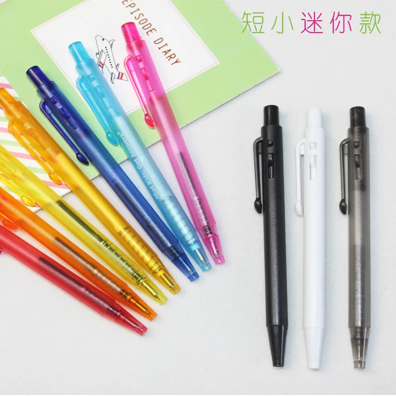 10CM Mini small pen bean sprout ballpoint pen  mate plastic simple short jump pen
