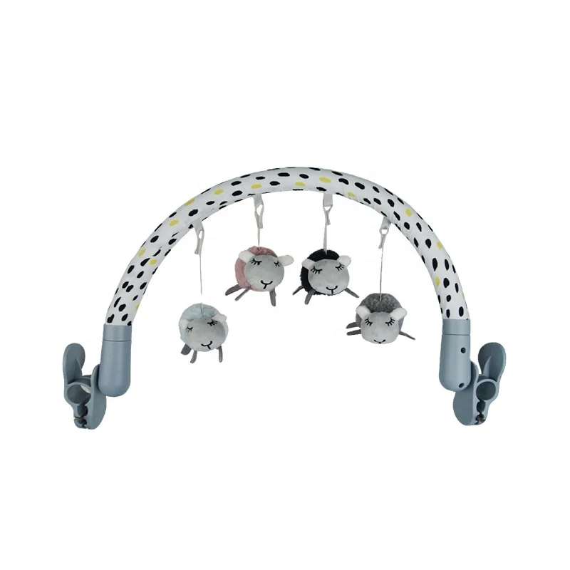 2024 Fashionable Cheap Plush Soft Plush Animal Cartoon Sheep Toy Bed Hanging Toys Stroller Crib For Baby
