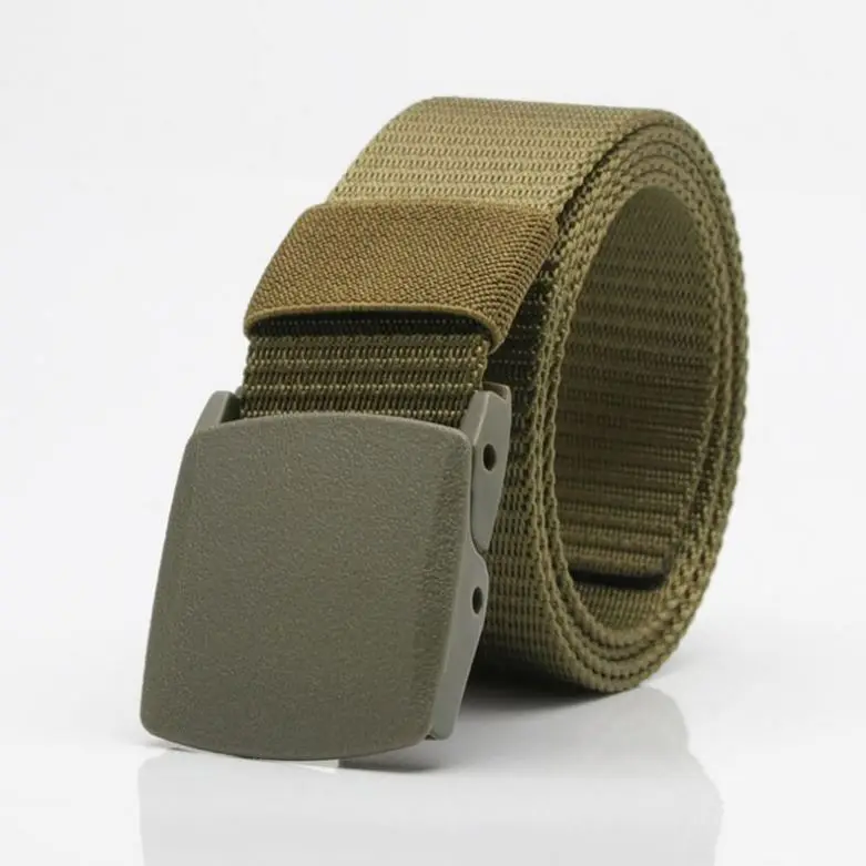 Fashion custom logo belt buckle leisure style belt elastic canvas fabric belts for men women