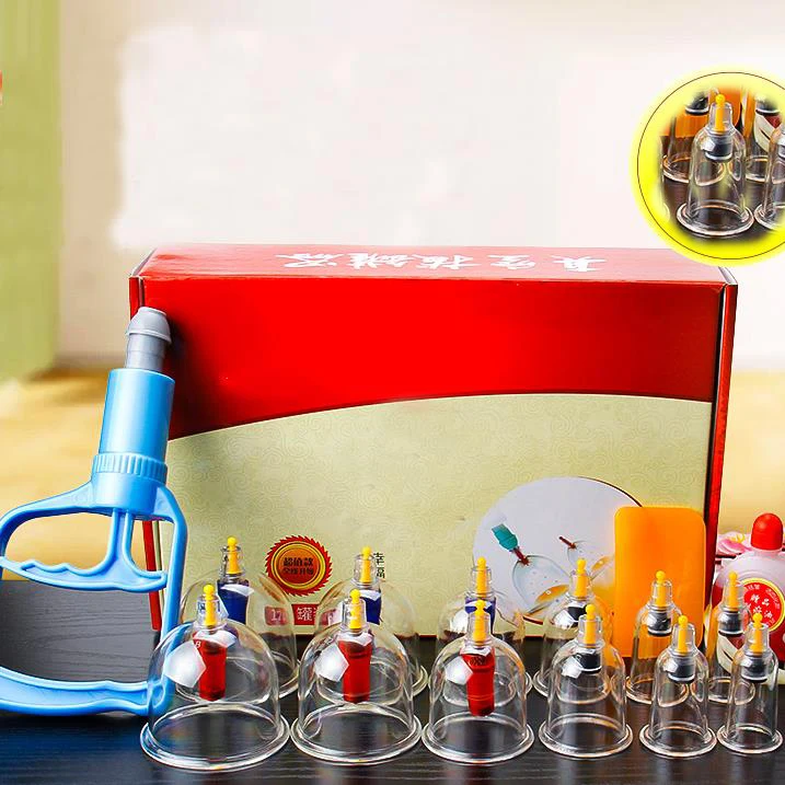 PZ China Medical Multifunctional Antirheumatic Cups Massage Suction Glass Vacuum Cupping Set