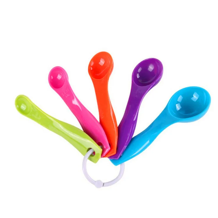 
Wholesale high quality 5pcs Plastic measuring spoon set for cooking tools 