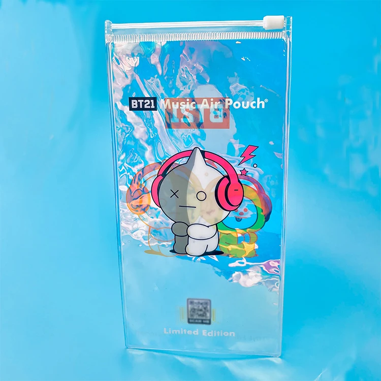 Guangzhou supplier wholesale high quality pvc transparent packaging jewelry holographic pouches bag for packaging