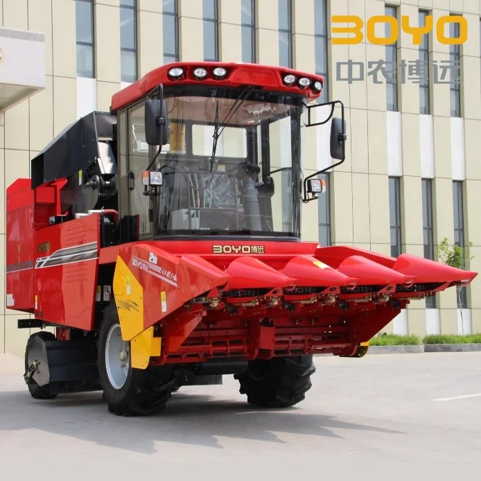boyo 4 row combine harvester maize picker for corn harvest corn picker for sale