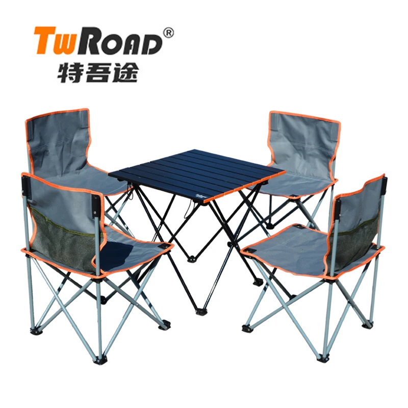 TWROAD Ready Goods Outdoor Folding Picnic Camping Table and 4  chair group sets