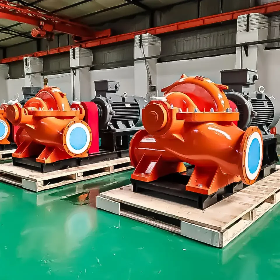 Large flow horizontal electric water pump industrial high water pressure horizontal double suction pump