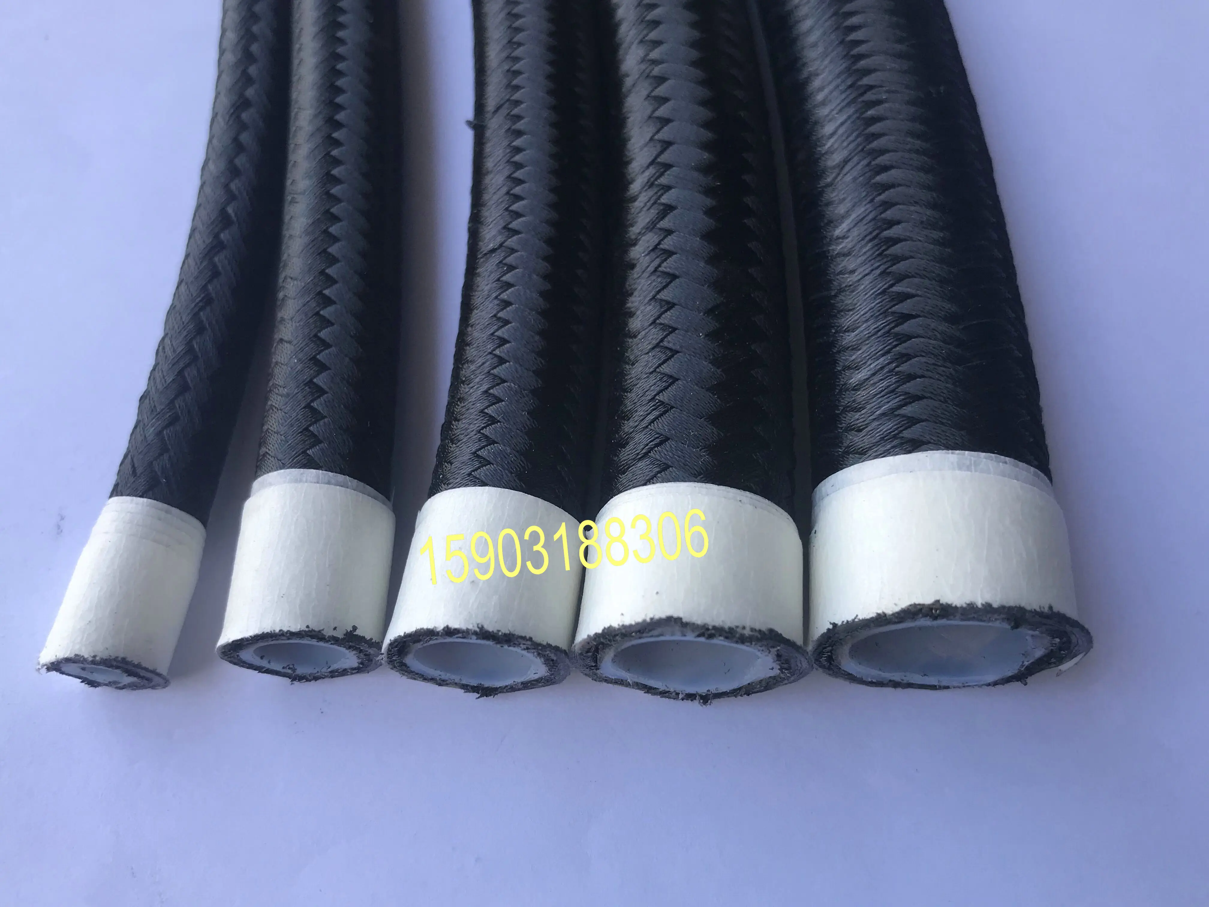 
Flexible High Pressure Stainless Steel Braided Hydraulic PTFE Nylon Covered Oil Cooler Hose 