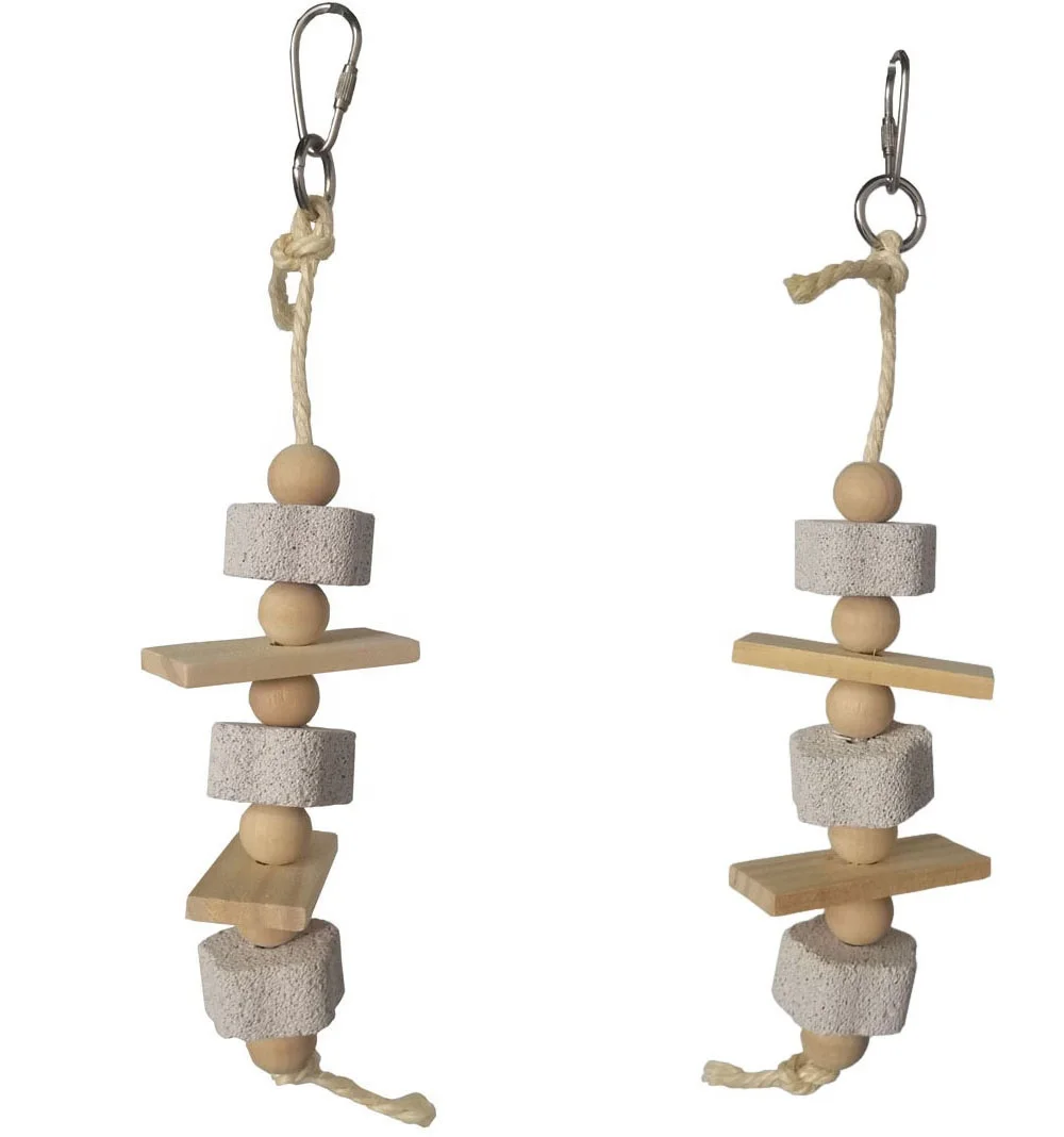 Natural wood blocks rodent rabbit hammster chew pumice star mineral Calcium grindstone claw grinding stone toy bird parrot toy