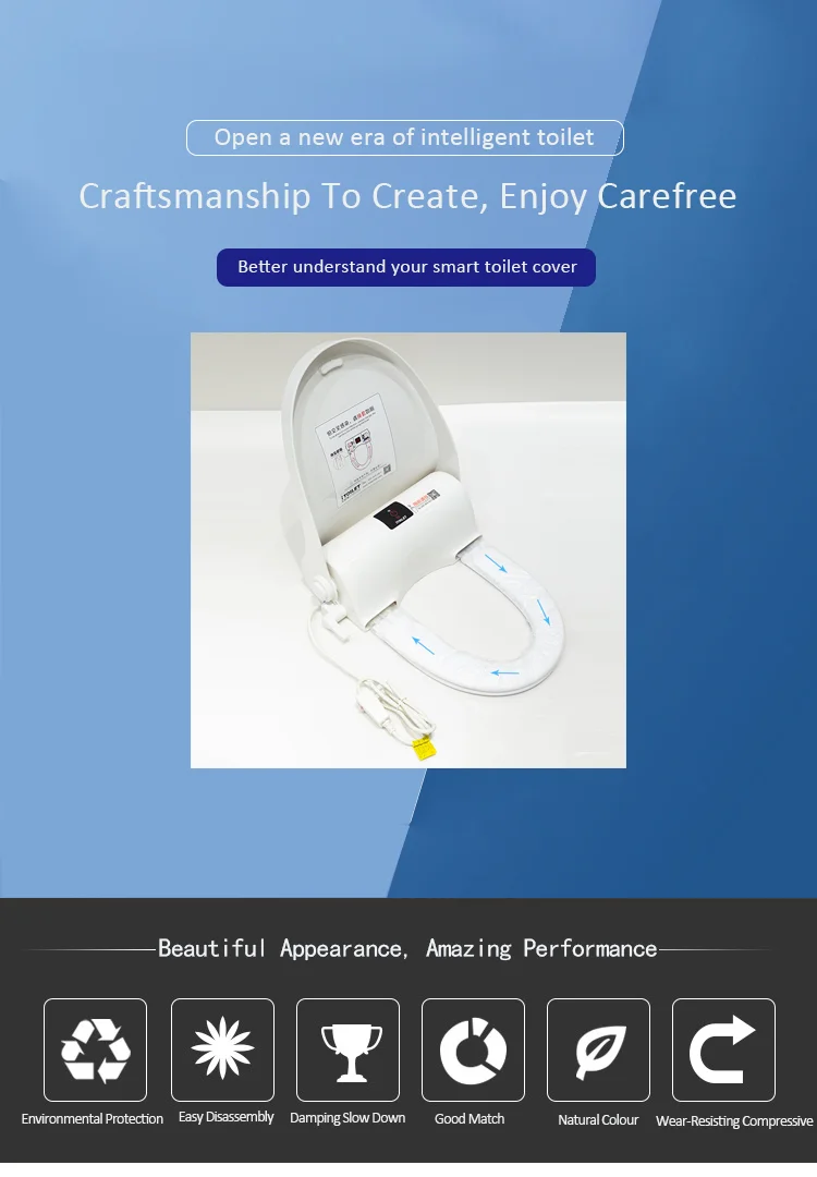 modern wholesale oem smart intelligent round electronic sensor dry electric heated bidet bathroom toilet seat cover