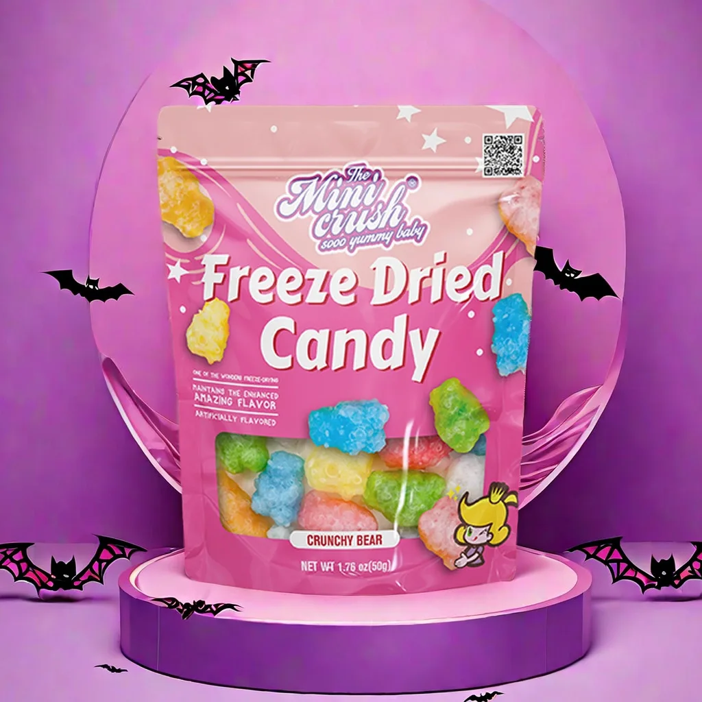 Crispy Halloween Freeze-Dried Gummy Bears Candy Snacks and Sweets for Treats
