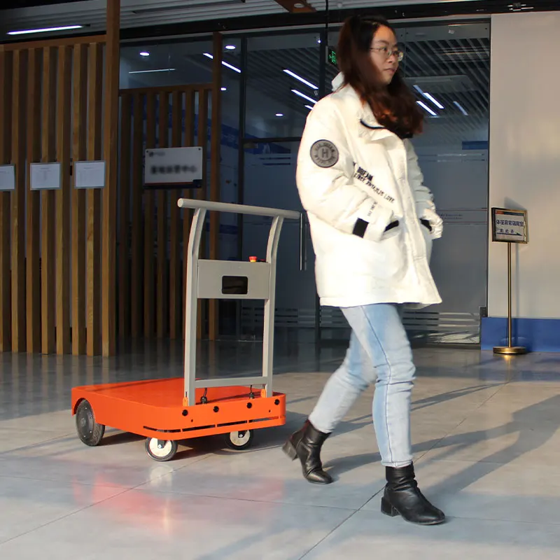 180 kg Load Factory Trolley Carts Follow Me Storage Cart Wagon