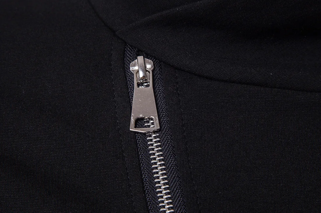 Liu Ming Fall Winter Men Clothes Streetwear Leather Sleeve Patchwork Asymmetrical Slim Punk Sweatshirt