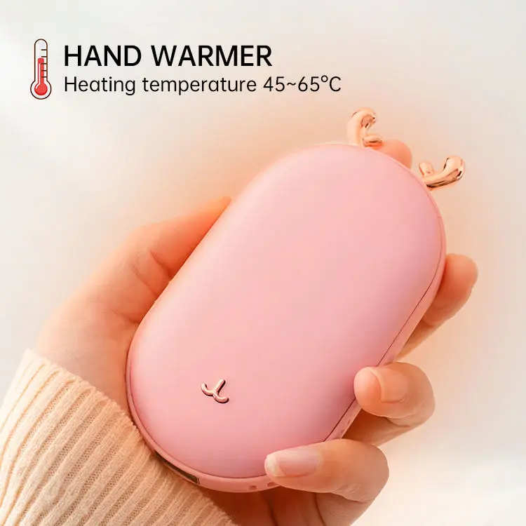 Winter Portable Pocket USB Rechargeable Hand Warmer Display temperature Mini Hand Warmer Power Bank