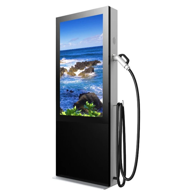 Outdoor Charging Pile Attached 42 Inch Lcd Screen Player For Advertising