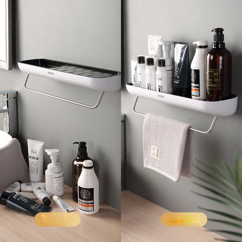 
Kitchen Toilet Shelving Home Multipurpose Storage Shelf Rack For Bathroom With Towel Bar 
