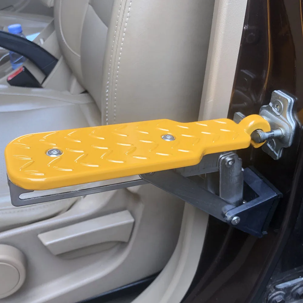 Universal Fit Car Door Step Adjustable Foldable Roof Rack Door Step Both Feet Stand Pedal Ladder