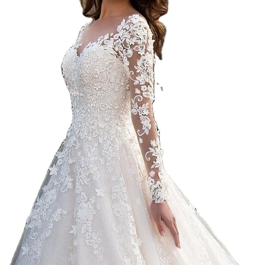 Горячая Распродажа 2020, новое женское свадебное платье с длинным рукавом и открытым плечом в европейском и американском стиле