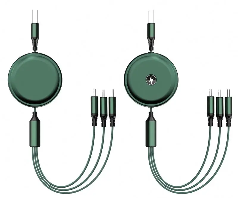 Wholesale Power Charging TPE+ACC 5V/2.4A Retractable Cable Charger for Mobile Phone