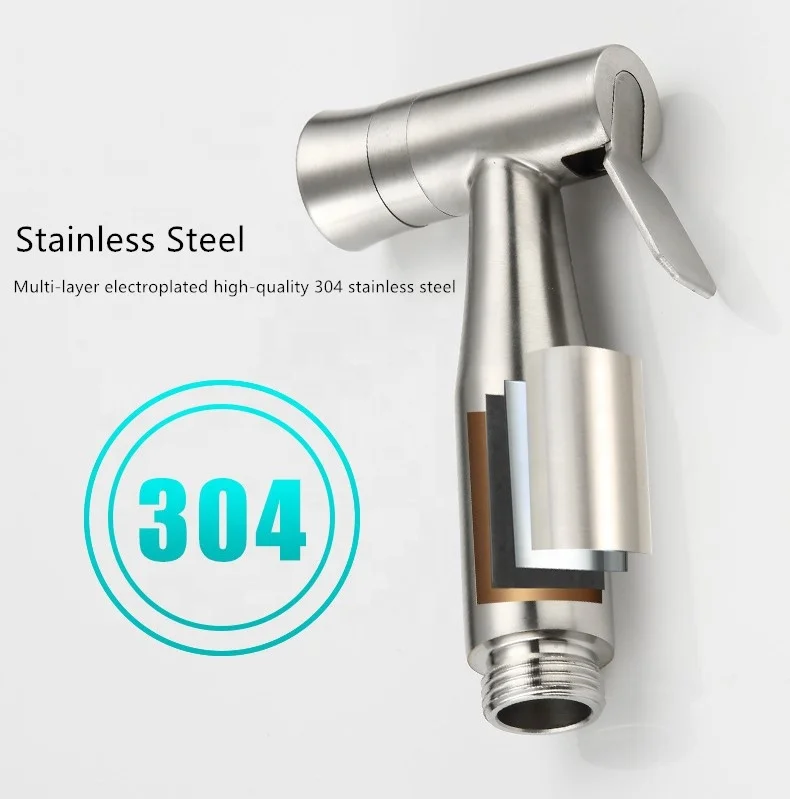 ANNWA Foshan shattaf kit dual function 2 sprayer with anti twist bidet hose 360 free rotation sprayer bidet for toilet USPQ02