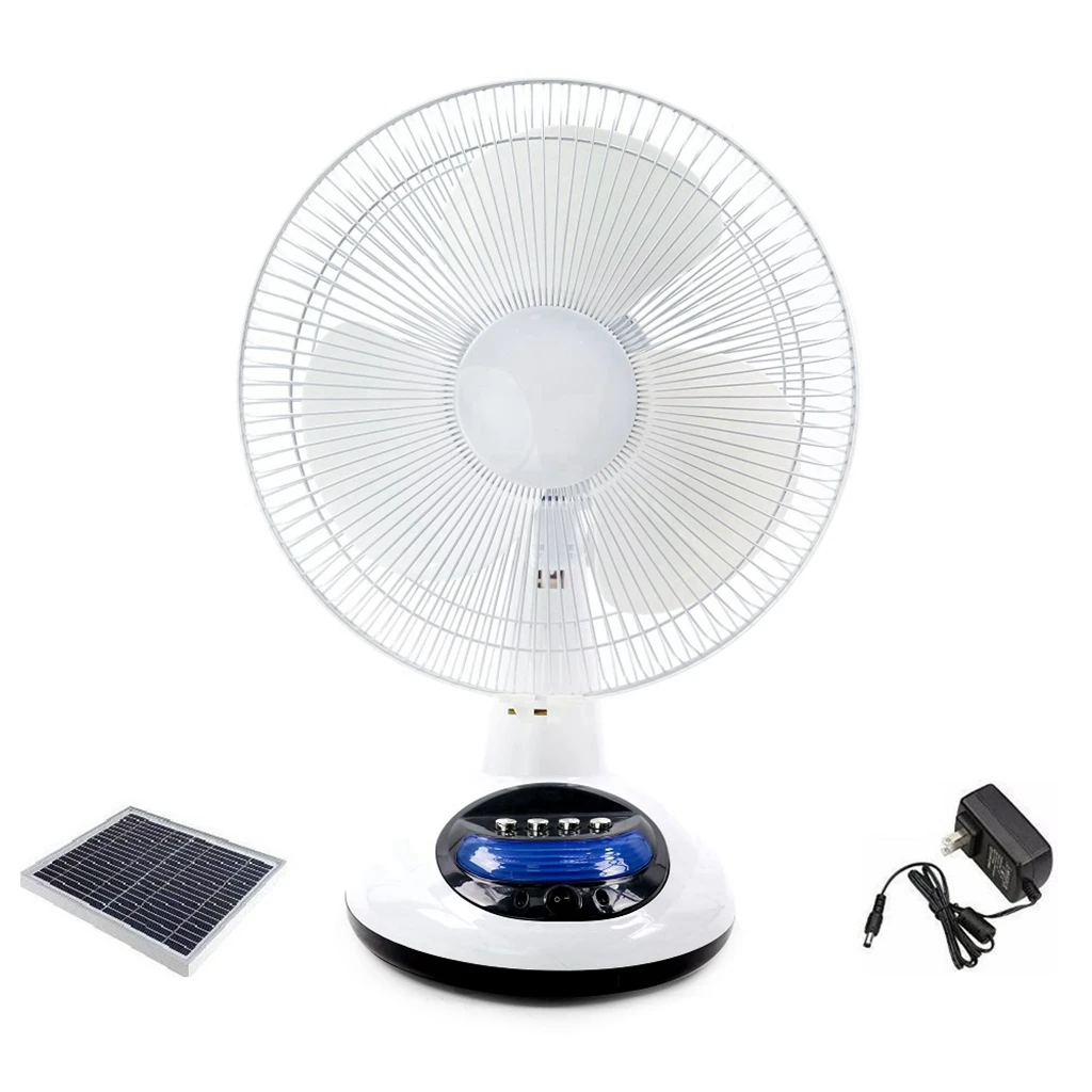 14/16 inch rechargeable  solar table fan 12v ac dc solar fan with solar panel and battery  pakistan