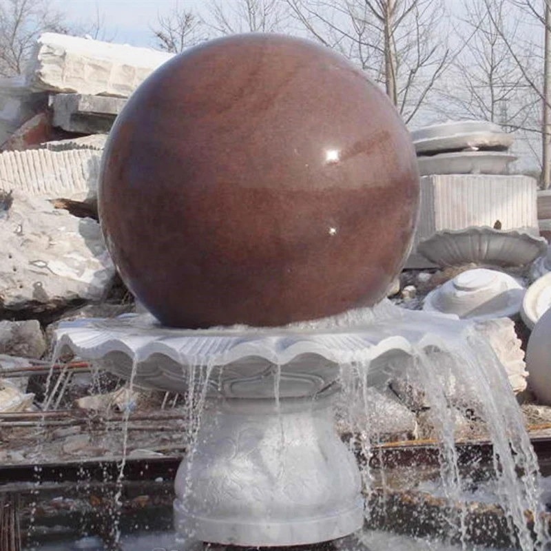 Manufacture Hot Sale Marble Fengshui Fountain  Stone Water Feature Rotating Ball Sculpture Statue